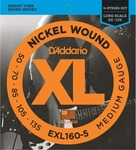 Saitensatz D'Addario EXL160-5 5-String/Long Scale/Medium