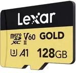 Gold MicroSDXC 128 GB, UHS-II, U3, V60 Professional Speicherkarte