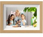 DigiFrame 10W WiFi buche+wei&szlig;es Passepartout, digitaler Bilderrahmen