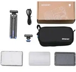 Ace 25c Silver Kit RGBWW-LED Kameraleuchte+Grid+Mini-Stativ+Tasche