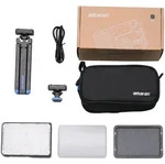 Ace 25x Charcoal Kit Bi-Color LED Kameraleuchte+Grid+Mini-Stativ+Tasche