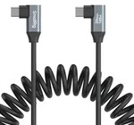 4793 USB-C an USB-C Coiled Data Cable 35 cm (angled to angled)