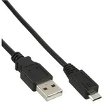 Micro-USB 2.0 Kabel 3 m, USB-A Stecker an Micro-B Stecker, schwarz