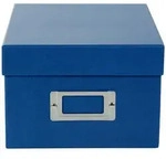 Bella Vista blau Fotobox f&uuml;r 700 Fotos 10x15 cm, mit 8 Registerk.