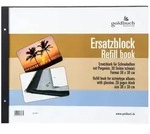 Ersatzblock 38x30 cm, 30 schwarze Seiten, f&uuml;r Schraubalben