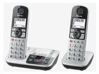 KX-TGE522 silber-schwarz Komfort-Senioren-Telefon, schnurlos