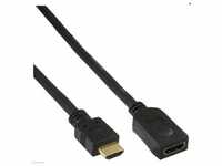 HDMI Verlängerung, HDMI-High Speed Stecker / Buchse, schwarz, 5 m