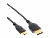 Premium HDMI-A an HDMI-C Kabel slim 1 m schwarz