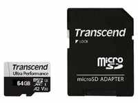 64 GB microSDXC-Karte 340S UHS-I U3 A2 V30 160/80MB/s mit Adapter