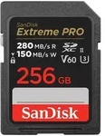 256 GB SDXC ExtremePro R 280MB/s V60 UHS-II, Class 10 Speicherkarte