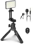 INSTRUCTOR Prof. Vlogging Kit LED-Leuchte+Lavalier-Mikro+Fernausl&ouml;ser