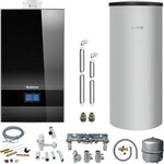 Buderus GB182i.2 Logaplus Gas-Brennwert Paket W42 schwarz mit Regelung BC400 und