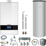 Buderus GB182i.2 Logaplus Gas-Brennwert Paket W42 wei&szlig; mit Regelung BC400 und