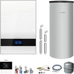 Buderus GB192i.2 Logaplus Gas-Brennwert Paket W50 wei&szlig; mit Regelung BC400, RC220 und