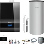 Buderus GB192i.2 Logaplus Gas-Brennwert Paket W50 schwarz mit Regelung BC400, RC220
