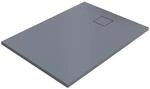 Duschwanne H&uuml;ppe EasyFlat 1200 x 52 x 1000 mm, Mineralguss, Ablauf kurze Seite, grau