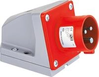 CEE-Wandger&auml;testecker 16A, 5-polig, 400V Twist, IP44 - Schraubklemmen