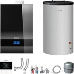 Buderus GB192i.2 Logaplus Gas-Brennwert Paket W50 schwarz mit Regelung BC400, RC220
