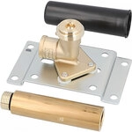 Dornbracht Unterputz-Wandwinkel 1/2'' IG x 1/2'' IG, mit Manschette schallged&auml;mmt -