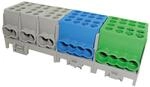 Hauptleitungs-Abzweigklemme - 3x grau, 1x blau, 1x gr&uuml;n 10x Eingang 25 mm&sup2; /...