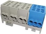 Hauptleitungs-Abzweigklemme - 3x grau, 1x blau, 4-polig 8x Eingang 25 mm&sup2; / 10x