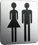 T&uuml;rschild emco system 2 zum Aufkleben, Damen und Herren, chrom - 357600000