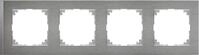 M-Pure, Decor Rahmen, 4-fach, Edelstahl