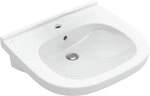 Waschtisch Villeroy & Boch ViCare mit &Uuml;berlauf, 600 x 550 mm, Hahnloch mittig, wei&szlig;
