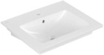 Waschtisch Villeroy & Boch Venticello 600 x 500 mm, 1 Hahnloch, mit &Uuml;berlauf, wei&szlig;