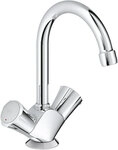 Zweigriff-Waschtischmischer Grohe Costa, Ausladung 137 mm schwenkbar, mit Zugstange,