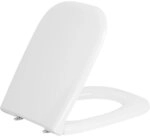 WC-Sitz Duravit D-Code ohne Softclose, Scharniere, Edelstahl, wei&szlig; - 0067310000