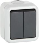Aufputz-Serienschalter PEHA IP44, grau, D625 WAB