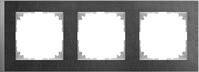 M-Pure, Decor Rahmen, 3-fach, Schiefer/aluminium
