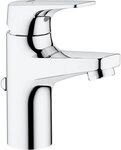 Waschtischmischer Grohe Bauflow S-Size, Ausladung 91 mm, mit Zugstange, chrom -