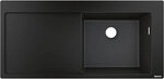 Einbausp&uuml;le Hansgrohe 450 1 Becken rechts 450 x 400 mm, graphitschwarz - 43314170