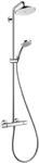 Brause-System Hansgrohe Croma 220 Handbrause, Kopfbrause &Oslash; 220 mm und Thermostat,