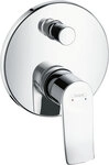 Unterputz-Wannenmischer Hansgrohe Metris, Rosette &Oslash; 150 mm mit