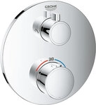 Unterputz-Brausethermostat Grohe Grohtherm, Rosette &Oslash; 158 mm rund, chrom - 24076000