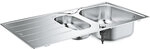 Edelstahlsp&uuml;le Grohe K200 mit 1, 5 Becken 965 x 500 mm reversibel - 31564SD1