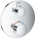 Unterputz-Wannenthermostat Grohe Grohtherm, Rosette &Oslash; 158 mm rund, chrom - 24077000