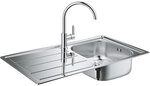 Sp&uuml;len-Bundle Grohe Bau Edelstahlsp&uuml;le K200 & Sp&uuml;ltischmischer Bau Edge - 31562SD1