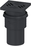 KESSEL Ablauf Practicus DN 100 senkrecht Rost schwarz - 138 x 138 - 4521040