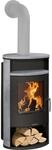 Kaminofen Justus Island Aqua, wasserf&uuml;hrend, Speckstein / Stahl schwarz, 10 kW -