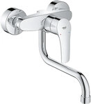 Wand-Sp&uuml;ltischmischer Grohe Eurosmart mit Schwenkauslauf, Ausladung 216 mm, chrom -