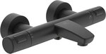 Aufputz-Wannenthermostat Ideal Standard Ceratherm T25, Ausladung 161 mm, schwarz matt