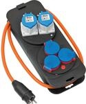 Gummi-Kabelhaspel X-Gum CEE Camping-/Maritim Schuko-Stecker + 2 CEE-Steckdose + 3x