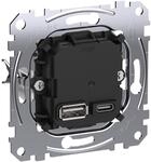 USB Ladestation-Einsatz Typ A+C, 45 W Ladeleistung mit Power-Delivery-Technologie