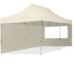 TOOLPORT 3x6m Aluminium Faltpavillon, inkl. 2 Seitenteile, creme - (59022)