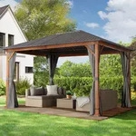 TOOLPORT Forest 3x4 m Hardtop Gartenpavillon, inkl. 4 Seitenteile, loft grey -