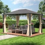 TOOLPORT Sunset 3x4 m Hardtop Gartenpavillon, inkl. 4 Seitenteile,...